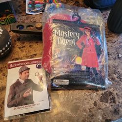 Halloween Costumes *new* Mens Detective And A Girls Mystery Agent