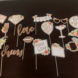 Bridal Shower Wedding Photo Props 