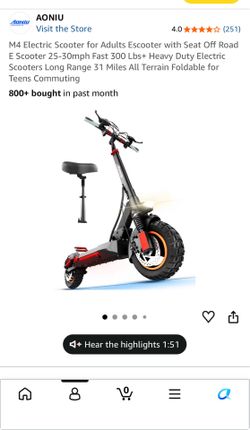 M4 Electric scooter 25-30mph ($430 value brand new)