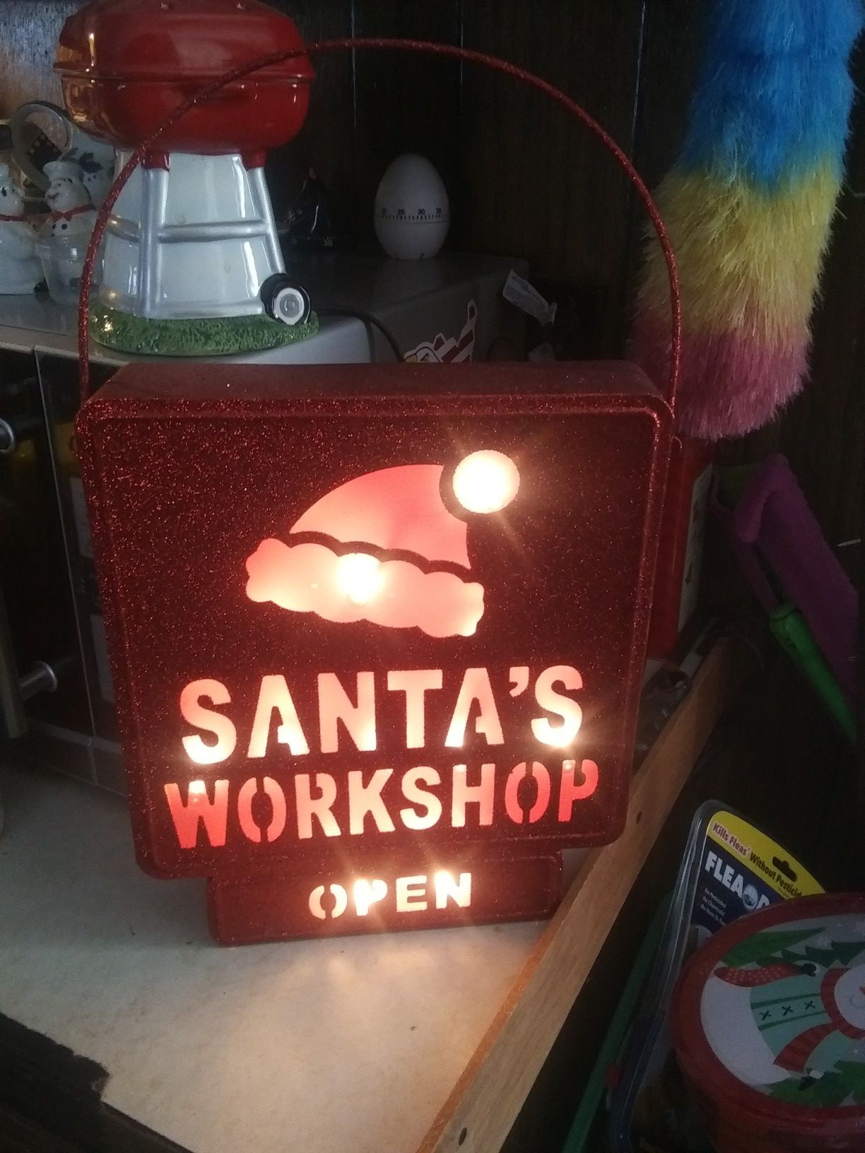 Santa Workshop OPEN sign. Great for a small business