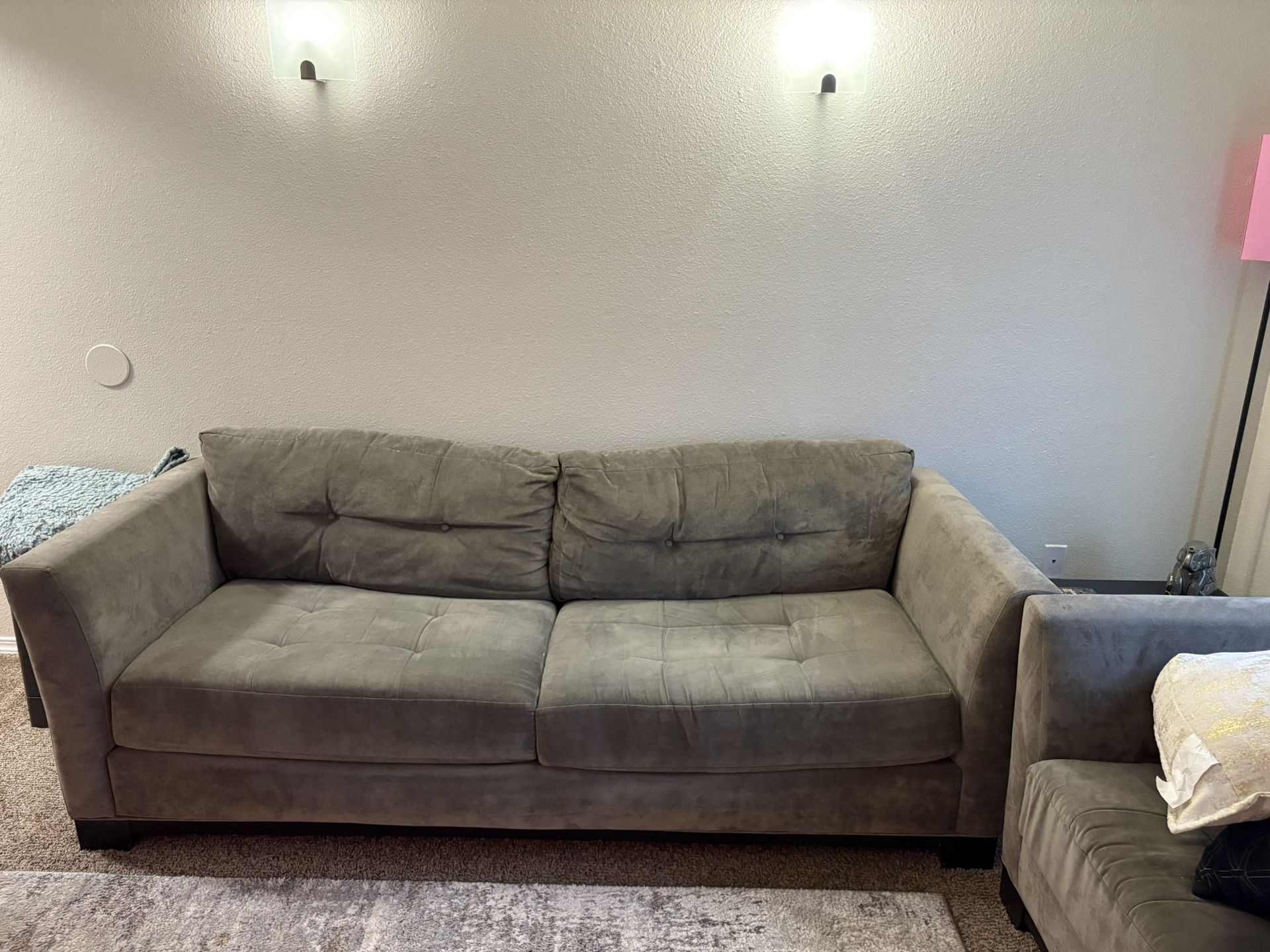 Gray Couch And Love Seat Set