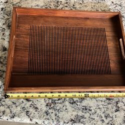 Decorative Wood Tray from Crate and Barrel
