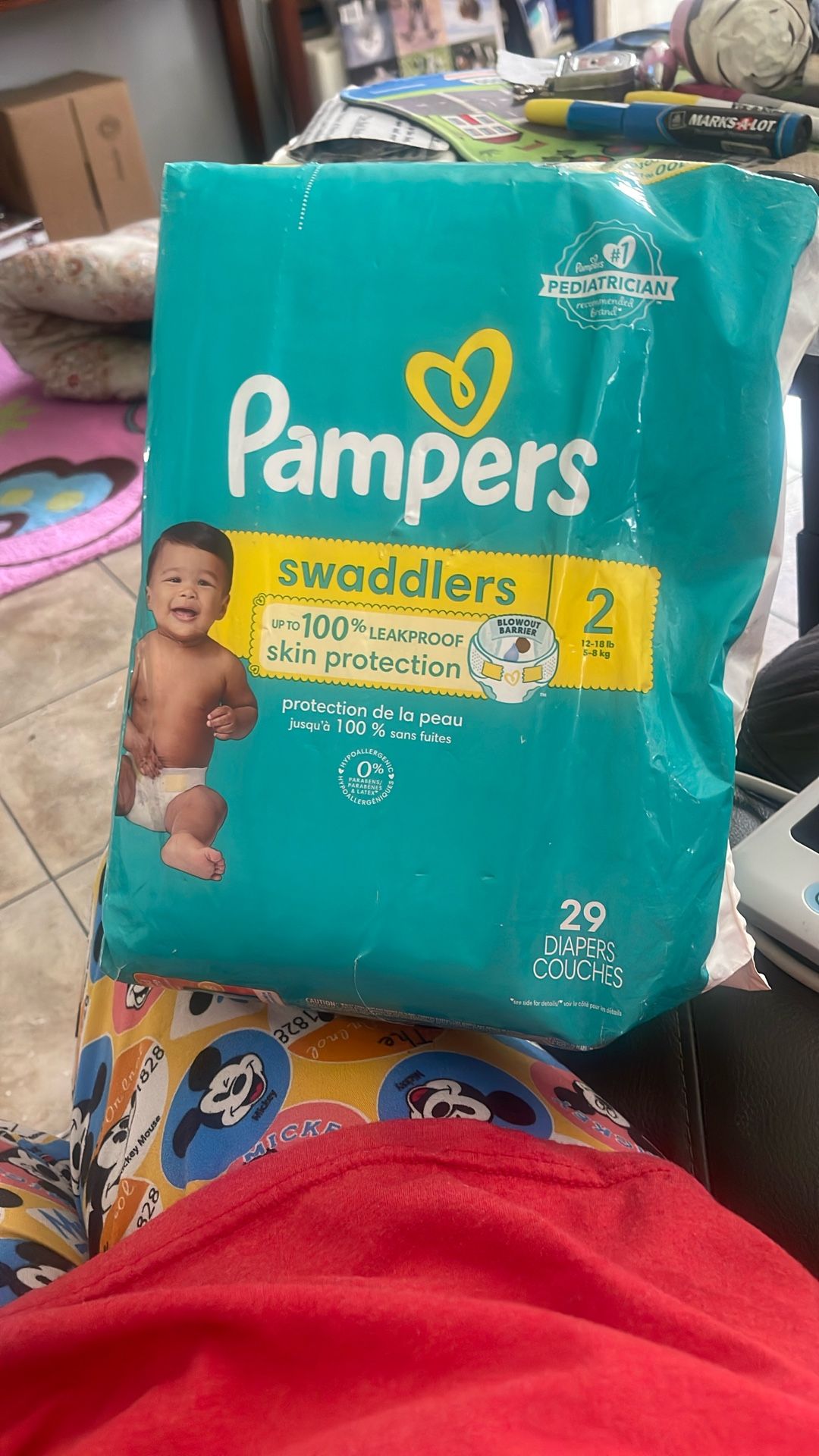 PAMPERS Swaddles SIZE 2 New 29 COUNT