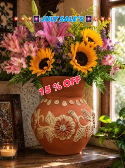 💥July Sale 15% off 💥 florero Oaxaca de barro