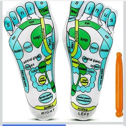 Acupressure Reflexology Socks for Women & Men Foot Massage  Socks Cotton Reflexology Acupressure Charts & Rod Included; Relief Body S