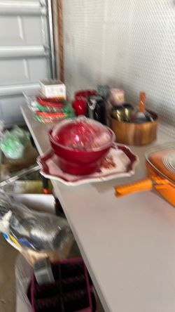 Free items from a garage sale.