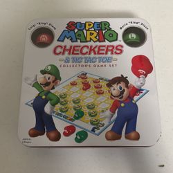 Super Mario Checkers & Tic Tac Toe Collector’s Game Set 