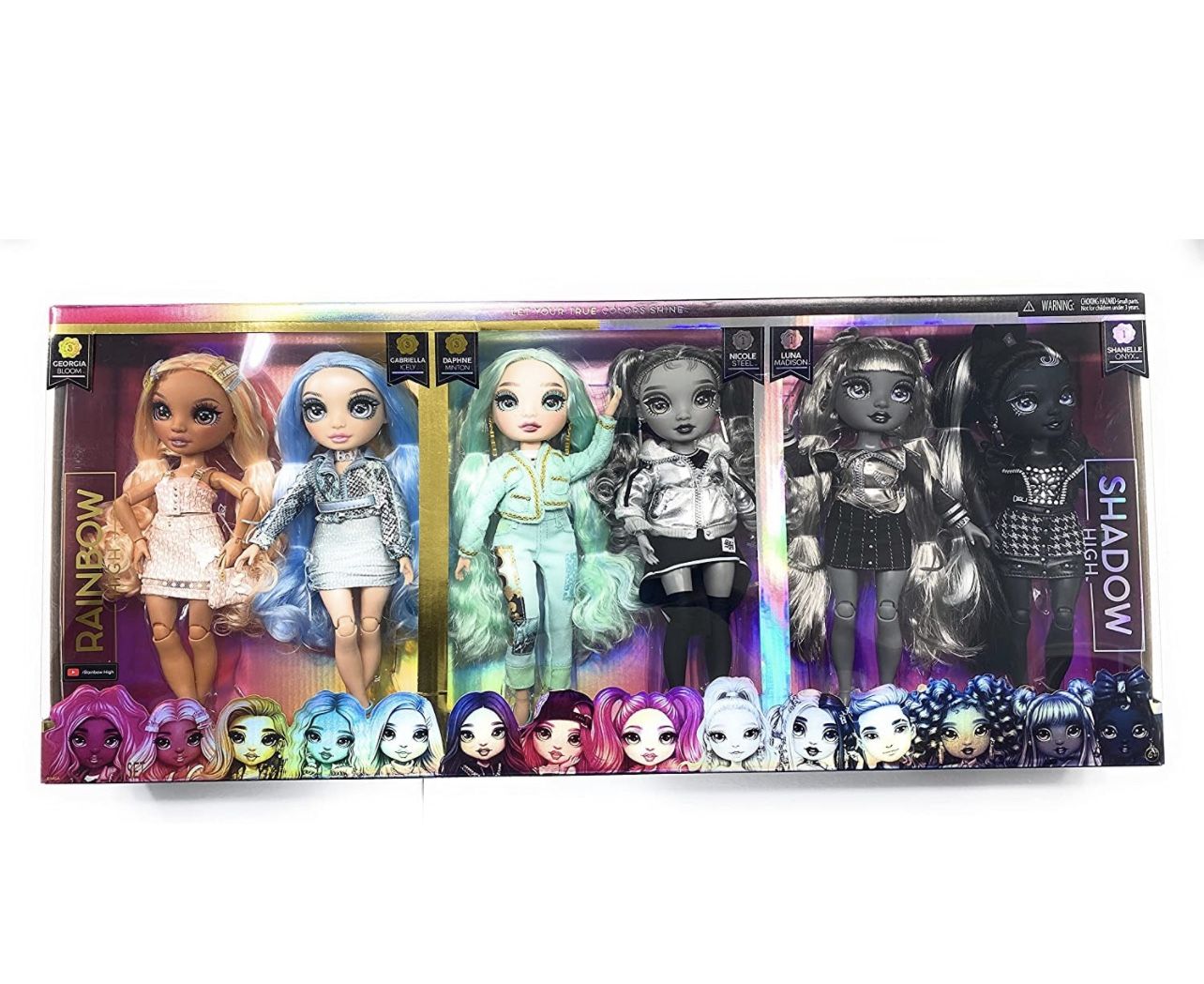 Rainbow High Shadow High Fashion Doll Set 6-Pack