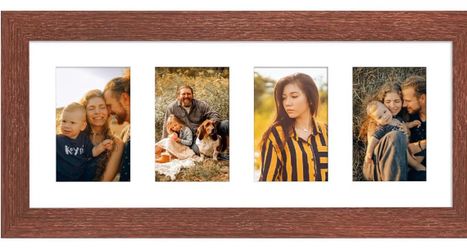 8x20 Picture Frame Display with (4) 4x6 Openings