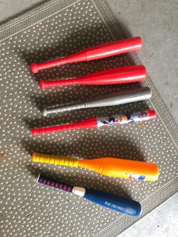 Kids plastic baseball bats