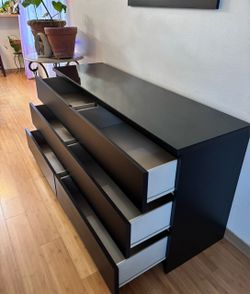 Office dresser with glass top