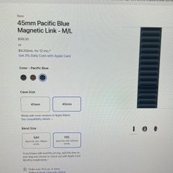 Apple Watch- Blue Magnetic Link Band only