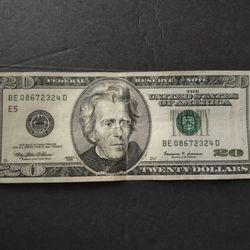 US $20 Dollars: Old Bill Series 1999 Serial BE 0(contact info removed) D