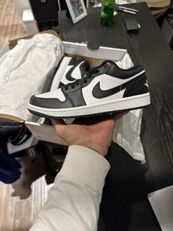 Jordan 1 Low Homage Split Black White Size 8.5w 