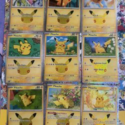 Pikachu Pokemon Cards 30th