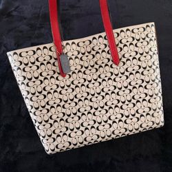 Coach 2020 Modern Mickey Mouse x Keith Haring Highline Leather Signature C Tote