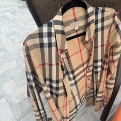 Burberry Brit Women’s Check Button Up Large