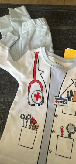 Old Navy Baby Doctor Costume Sleeper Size 18-24mths