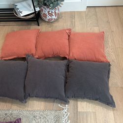 6 Crate & Barrel Pillows