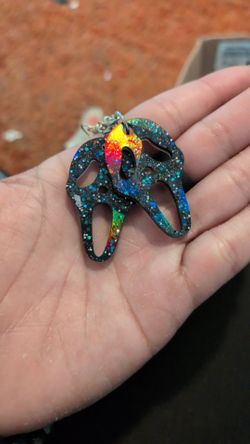 Ghost face holographic earrings