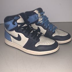 Nike Air Jordan 1 Retro OG High Obsidian 2019 UNC 555088-140 Men’s 7.5