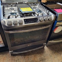 LG ThinQ 5 Burner Slide In Stove With Convection Oven 30 Wide W0V