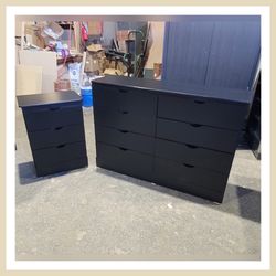 Eight drawers dresser and nightstand