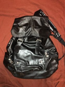 Leather backpack