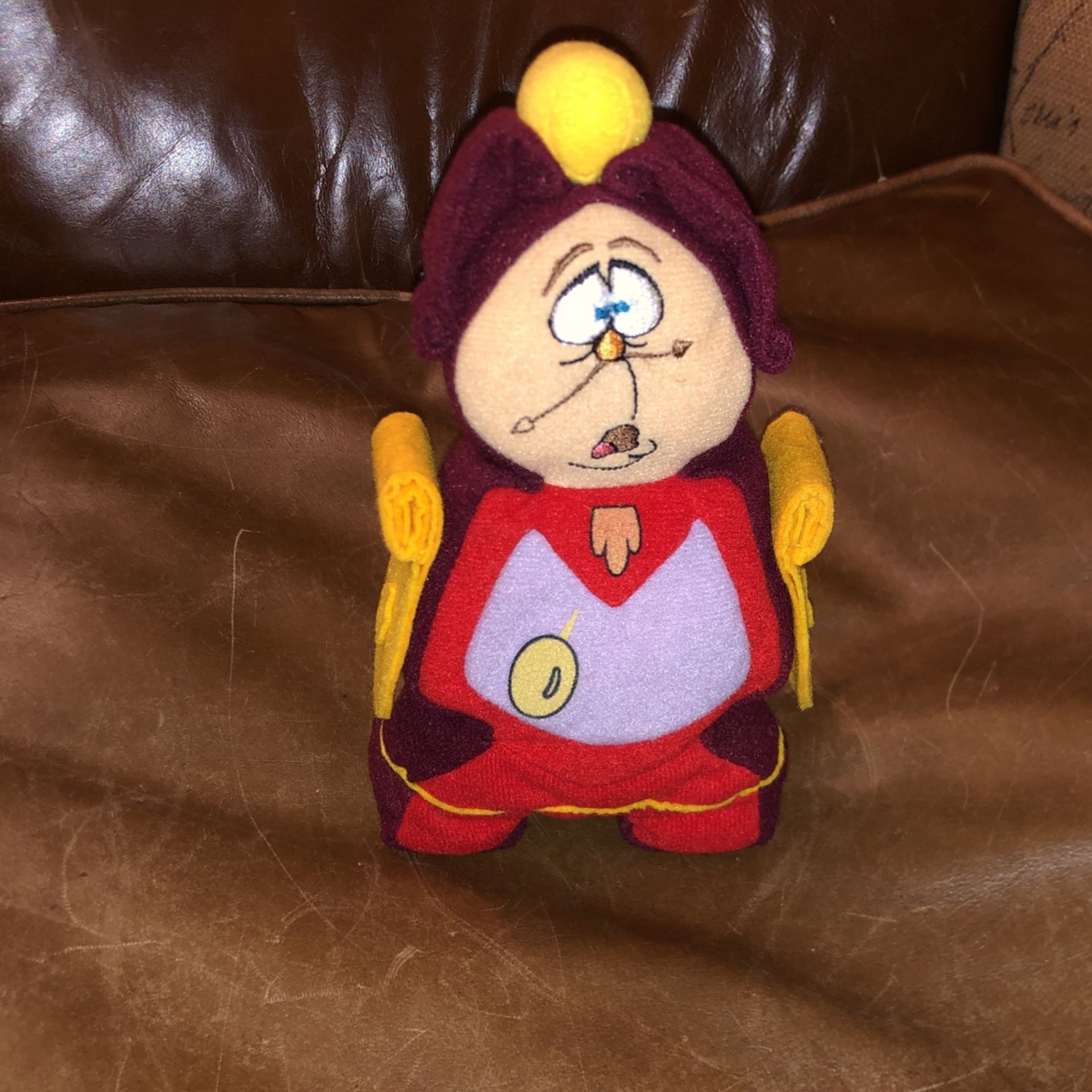 Beauty and the beast Cogsworth, plush