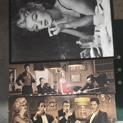 Lot Of 3 Marilyn Monroe Photo Art Prints