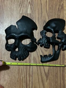 Matte Black Skulls Wall Decor Gothic Decor Halloween Anatomy