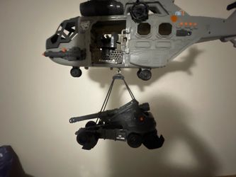 Connection Giant Military Helicopter Gray Army Transport Toy Copter