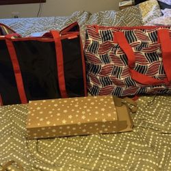 California Innovations:   Insulated Market Satchel & Super Shopper Bag (2 Piece Gift Set With Gift Box) 