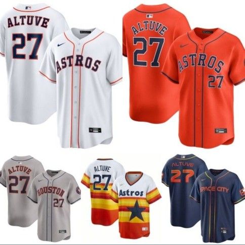Jose Altuve - Houston Astros Jerseys - Space City - Orange - White - Gray - Retro Jersey - Multiple Sizes Available - SIZES ARE IN THE DESCRIPTION