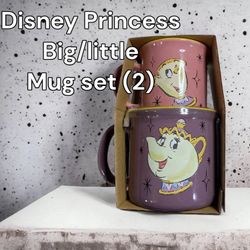 Disney Chip & Mrs. Potts big & little mug set