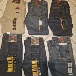 LOT OF 6 BRAND NEW WHITH TAGS ARIAT FR M4 MEN'S WORK PANTS SIZE 32X30 