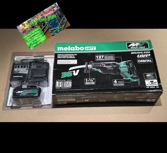 New Metabo Hpt 36v Cordless Brushless Reciprocating Saw Kit $160 Firm Pickup Only