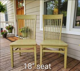 Olive green avocado green to real wood patio chairs outdoor front porch chair backyard
