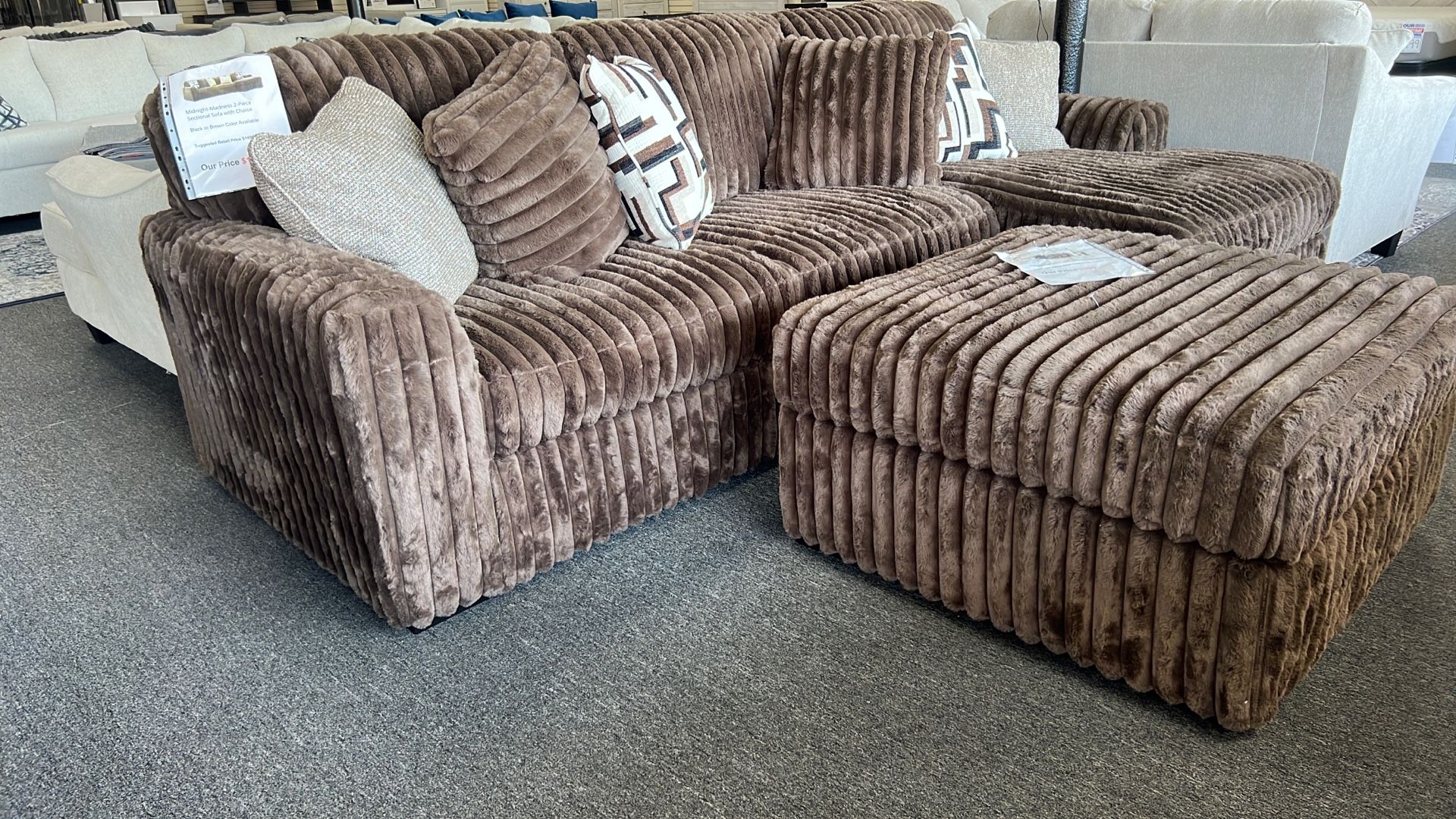 Midnight Madness 2 Piece Sectional Sofa With Chaise