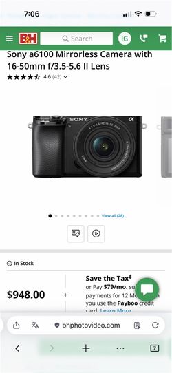 Sony a6100 Mirrorless Camera Package
