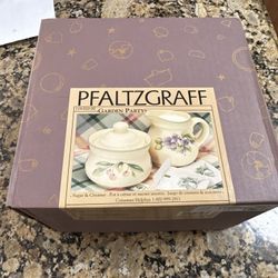Phaltzgraff creamer And Sugar Bowl Never Used 