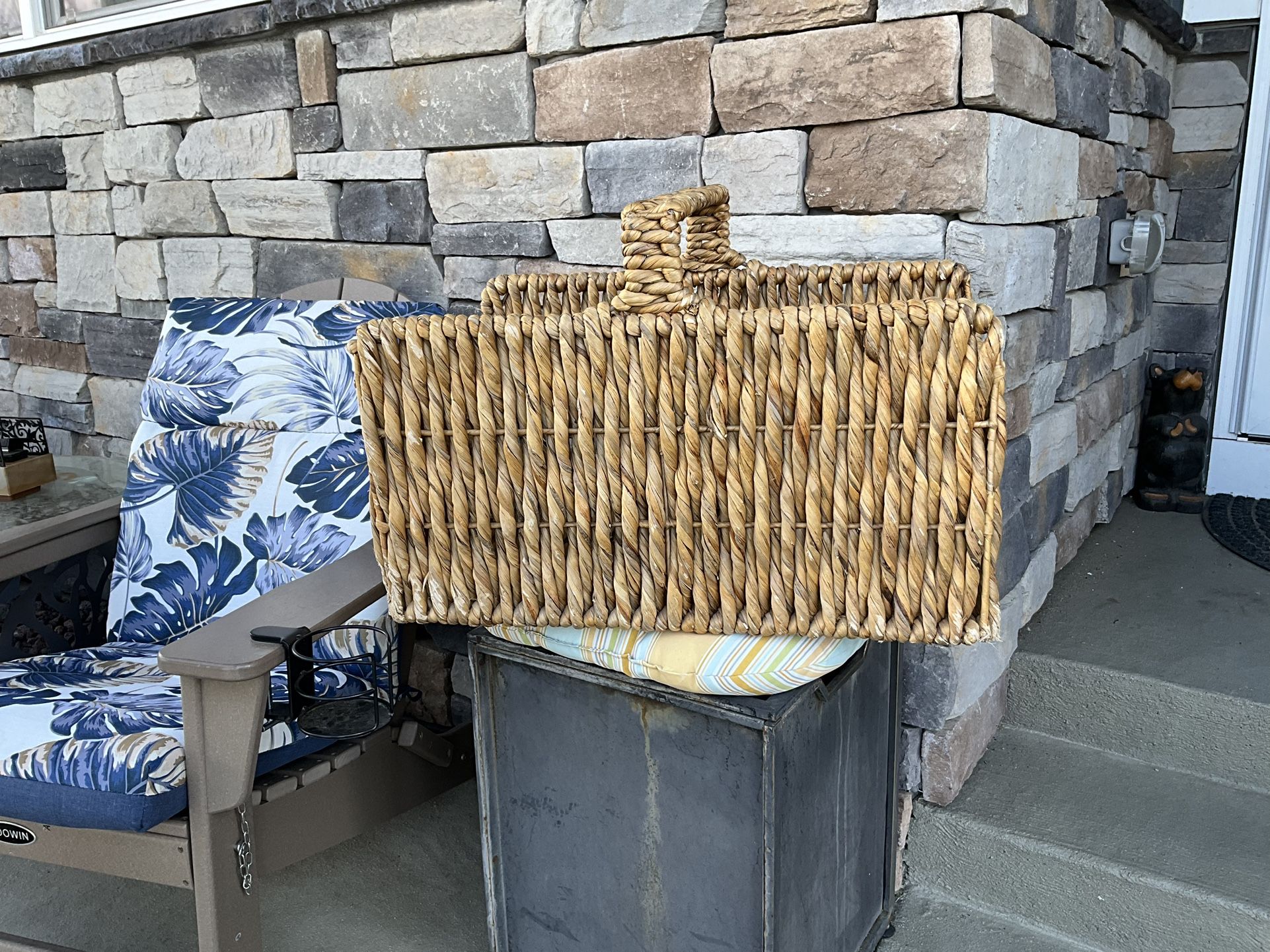 Large Wicker Basket With Handle