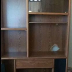 Solid wood entertainment center