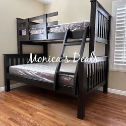 Solid Wood Twin/Full Bunk Bed & Bamboo Mattresses $840