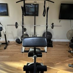Body Vision Power Gage Home Gym With Olympic Sized Weight Plates 