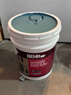 5 Gallon Paint Blue Green / Azul Verde Behr Masonry Stucco & Brick Flat / Pintura 5 Galones