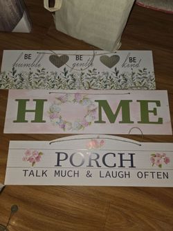 Hanging signs for home
