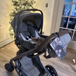 Nuna 2021 MIXX™ next Refined Collection Strolle Set AND Nuna PIPA™ Lite LX Infant Car Seat Sling Bag
