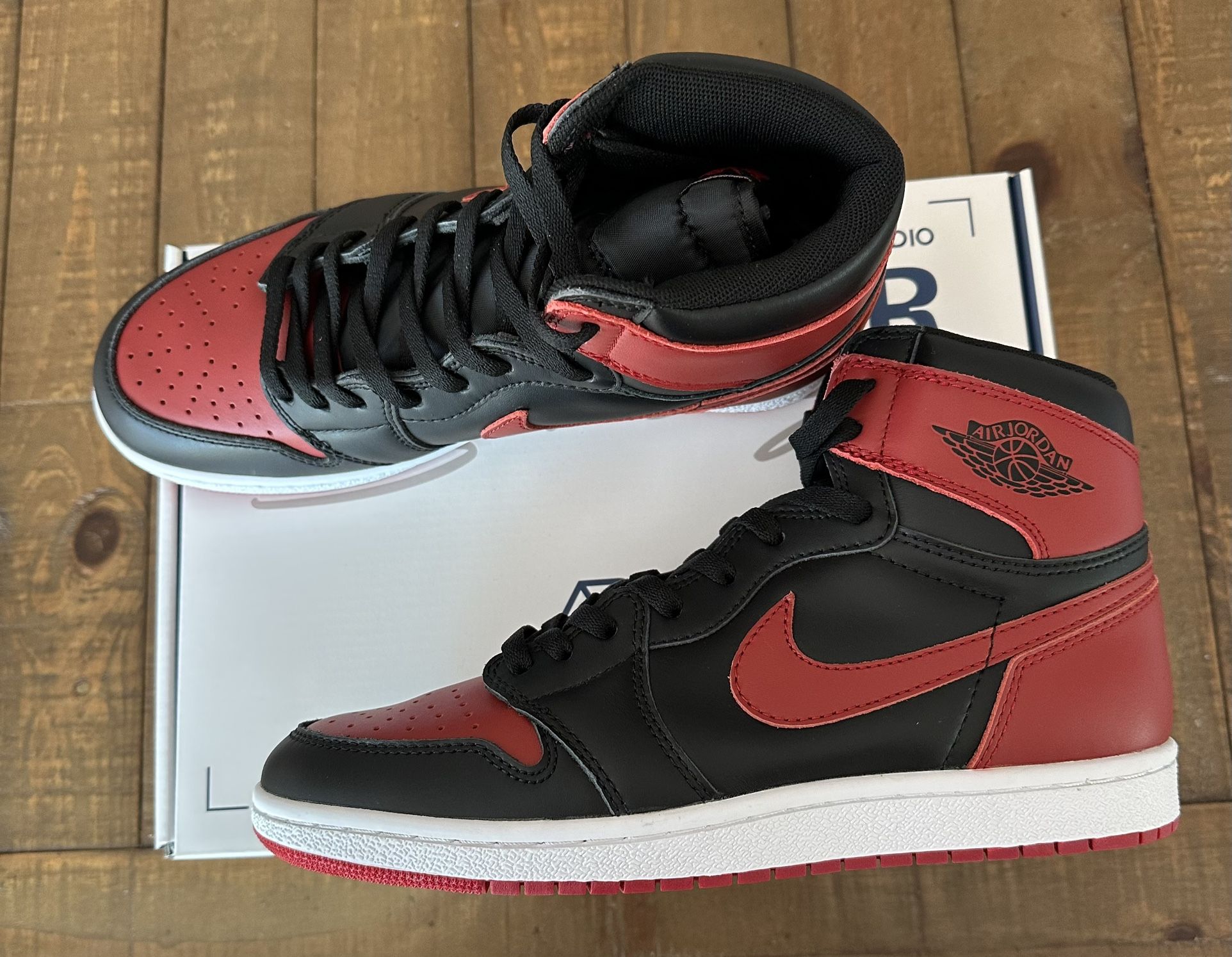 Jordan 1 High 85 Bred Custom By DB Mens Size 9