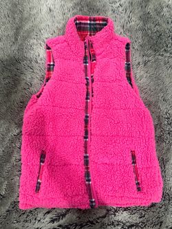 Pink & Plaid Reversible Vest